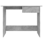 vidaXL Birou, gri beton, 100x50x76 cm, lemn prelucrat
