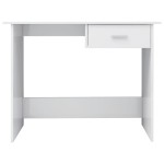 vidaXL Birou, alb extralucios, 100x50x76 cm, lemn prelucrat