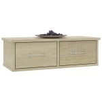 vidaXL Raft de perete cu sertare, stejar sonoma, 60x26x18,5 cm vidaXL Raft de perete cu sertare, stejar sonoma, 60x26x18,5 cm
