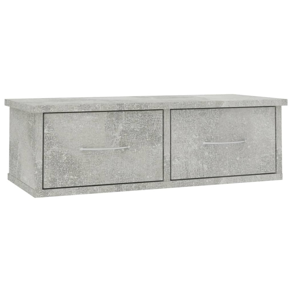 vidaXL Dulap de perete cu sertare, gri beton, 60x26x18,5 cm