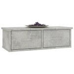 vidaXL Dulap de perete cu sertare, gri beton, 60x26x18,5 cm