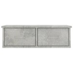 vidaXL Dulap de perete cu sertare, gri beton, 60x26x18,5 cm