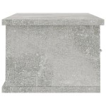vidaXL Dulap de perete cu sertare, gri beton, 60x26x18,5 cm