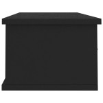 vidaXL Dulap de perete cu sertare, negru 88x26x18,5 cm lemn prelucrat vidaXL Dulap de perete cu sertare, negru 88x26x18,5 cm lemn prelucrat