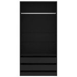 vidaXL Șifonier, negru, 100x50x200 cm, lemn prelucrat vidaXL Șifonier, negru, 100x50x200 cm, lemn prelucrat