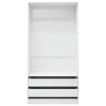 vidaXL Șifonier, alb extralucios, 100x50x200 cm, lemn prelucrat vidaXL Șifonier, alb extralucios, 100x50x200 cm, lemn prelucrat