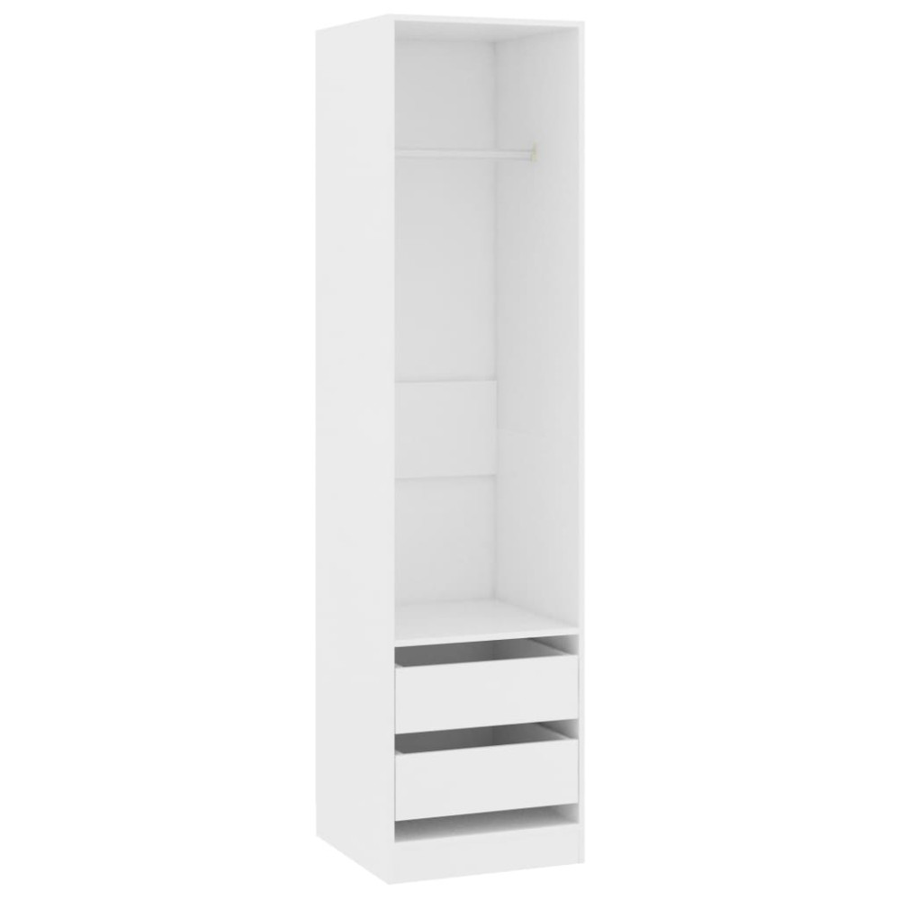 vidaXL Șifonier cu sertare, alb, 50x50x200 cm, lemn prelucrat