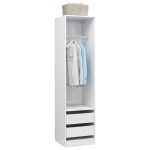 vidaXL Șifonier cu sertare alb extralucios 50x50x200 cm lemn prelucrat vidaXL Șifonier cu sertare alb extralucios 50x50x200 cm lemn prelucrat