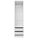 vidaXL Șifonier cu sertare alb extralucios 50x50x200 cm lemn prelucrat vidaXL Șifonier cu sertare alb extralucios 50x50x200 cm lemn prelucrat