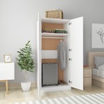 vidaXL Șifonier, alb, 80x52x180 cm, lemn prelucrat vidaXL Șifonier, alb, 80x52x180 cm, lemn prelucrat