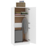 vidaXL Șifonier, alb, 80x52x180 cm, lemn prelucrat vidaXL Șifonier, alb, 80x52x180 cm, lemn prelucrat