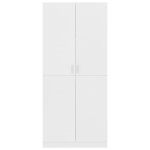 vidaXL Șifonier, alb, 80x52x180 cm, lemn prelucrat vidaXL Șifonier, alb, 80x52x180 cm, lemn prelucrat