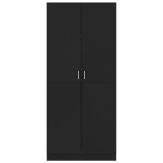 vidaXL Șifonier, negru, 80x52x180 cm, lemn prelucrat