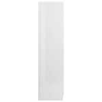 vidaXL Șifonier, alb extralucios, 80x52x180 cm, lemn prelucrat vidaXL Șifonier, alb extralucios, 80x52x180 cm, lemn prelucrat