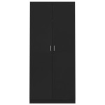 vidaXL Șifonier, negru, 90x52x200 cm, lemn prelucrat