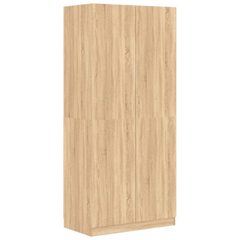 vidaXL Șifonier, culoare stejar sonoma, 90x52x200 cm, lemn prelucrat
