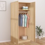 vidaXL Șifonier, culoare stejar sonoma, 90x52x200 cm, lemn prelucrat vidaXL Șifonier, culoare stejar sonoma, 90x52x200 cm, lemn prelucrat
