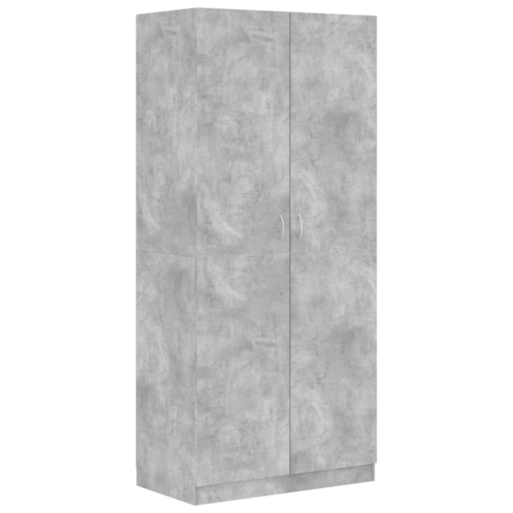 vidaXL Șifonier, gri beton, 90x52x200 cm, lemn prelucrat