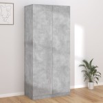 vidaXL Șifonier, gri beton, 90x52x200 cm, lemn prelucrat vidaXL Șifonier, gri beton, 90x52x200 cm, lemn prelucrat