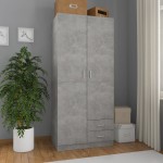 vidaXL Șifonier, gri beton, 80x52x180 cm, lemn prelucrat vidaXL Șifonier, gri beton, 80x52x180 cm, lemn prelucrat