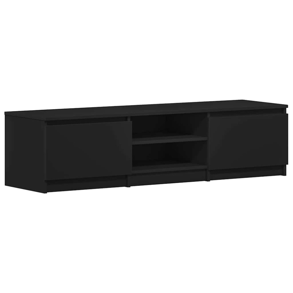 vidaXL Dulap TV, negru, 140x40x35,5 cm, lemn prelucrat