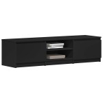 vidaXL Dulap TV, negru, 140x40x35,5 cm, lemn prelucrat