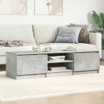 vidaXL Dulap TV, gri beton, 140x40x35,5 cm, lemn prelucrat