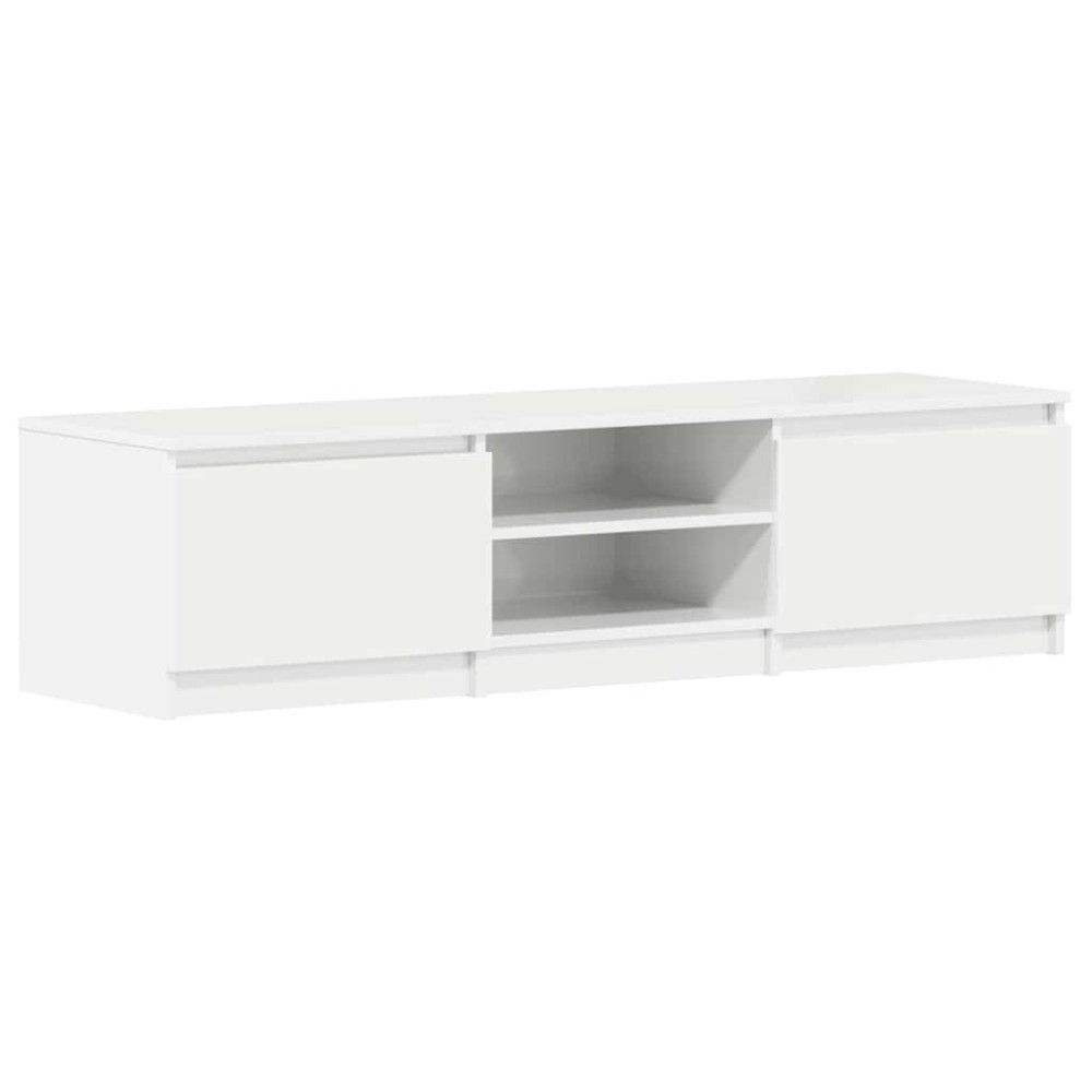 vidaXL Dulap TV, alb extralucios, 140x40x35,5 cm, lemn prelucrat