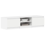 vidaXL Dulap TV, alb extralucios, 140x40x35,5 cm, lemn prelucrat vidaXL Dulap TV, alb extralucios, 140x40x35,5 cm, lemn prelucrat