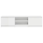 vidaXL Dulap TV, alb extralucios, 140x40x35,5 cm, lemn prelucrat vidaXL Dulap TV, alb extralucios, 140x40x35,5 cm, lemn prelucrat