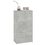vidaXL Dulap cu 6 sertare, gri beton, 50x34x96 cm, lemn prelucrat vidaXL Dulap cu 6 sertare, gri beton, 50x34x96 cm, lemn prelucrat