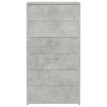 vidaXL Dulap cu 6 sertare, gri beton, 50x34x96 cm, lemn prelucrat vidaXL Dulap cu 6 sertare, gri beton, 50x34x96 cm, lemn prelucrat