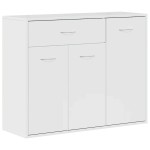 vidaXL dulap, alb extralucios, 88x30x70 cm, lemn prelucrat