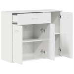 vidaXL dulap, alb extralucios, 88x30x70 cm, lemn prelucrat