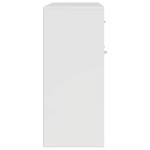 vidaXL dulap, alb extralucios, 88x30x70 cm, lemn prelucrat