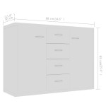 vidaXL Dulap, alb, 88 x 30 x 65 cm, lemn prelucrat