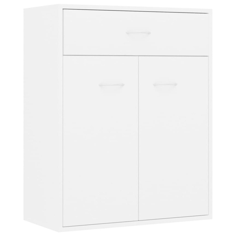 vidaXL Dulap, alb, 60x30x75 cm, lemn prelucrat