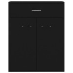 vidaXL Dulap, negru, 60x30x75 cm, lemn prelucrat