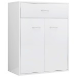 vidaXL Dulap, alb extralucios, 60x30x75 cm, lemn prelucrat