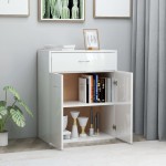 vidaXL Dulap, alb extralucios, 60x30x75 cm, lemn prelucrat