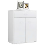 vidaXL Dulap, alb extralucios, 60x30x75 cm, lemn prelucrat