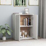 vidaXL Dulap, alb, 60x30x75 cm, lemn prelucrat