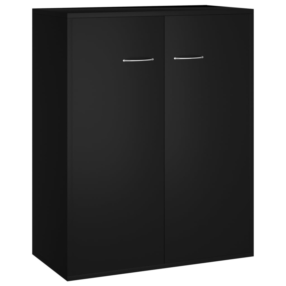 vidaXL Dulap, negru, 60x30x75 cm, lemn prelucrat