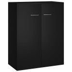 vidaXL Dulap, negru, 60x30x75 cm, lemn prelucrat