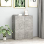 vidaXL Dulap, gri beton, 60x30x75 cm, lemn prelucrat