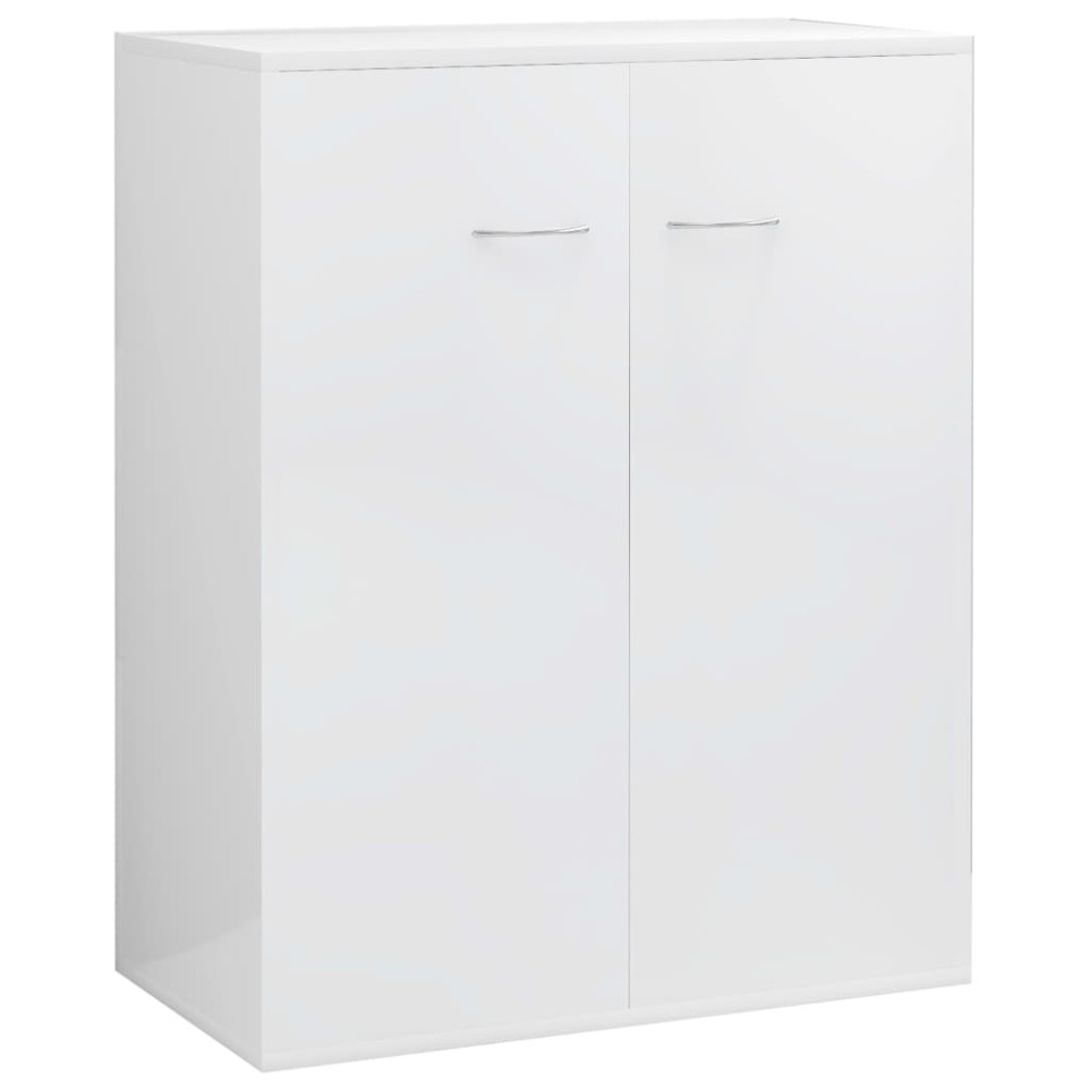 vidaXL Dulap, alb extralucios, 60x30x75 cm, lemn prelucrat
