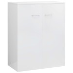 vidaXL Dulap, alb extralucios, 60x30x75 cm, lemn prelucrat