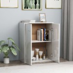 vidaXL Dulap, alb extralucios, 60x30x75 cm, lemn prelucrat