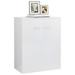 vidaXL Dulap, alb extralucios, 60x30x75 cm, lemn prelucrat
