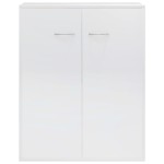 vidaXL Dulap, alb extralucios, 60x30x75 cm, lemn prelucrat